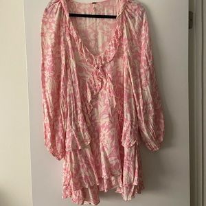Pink floral free people dress